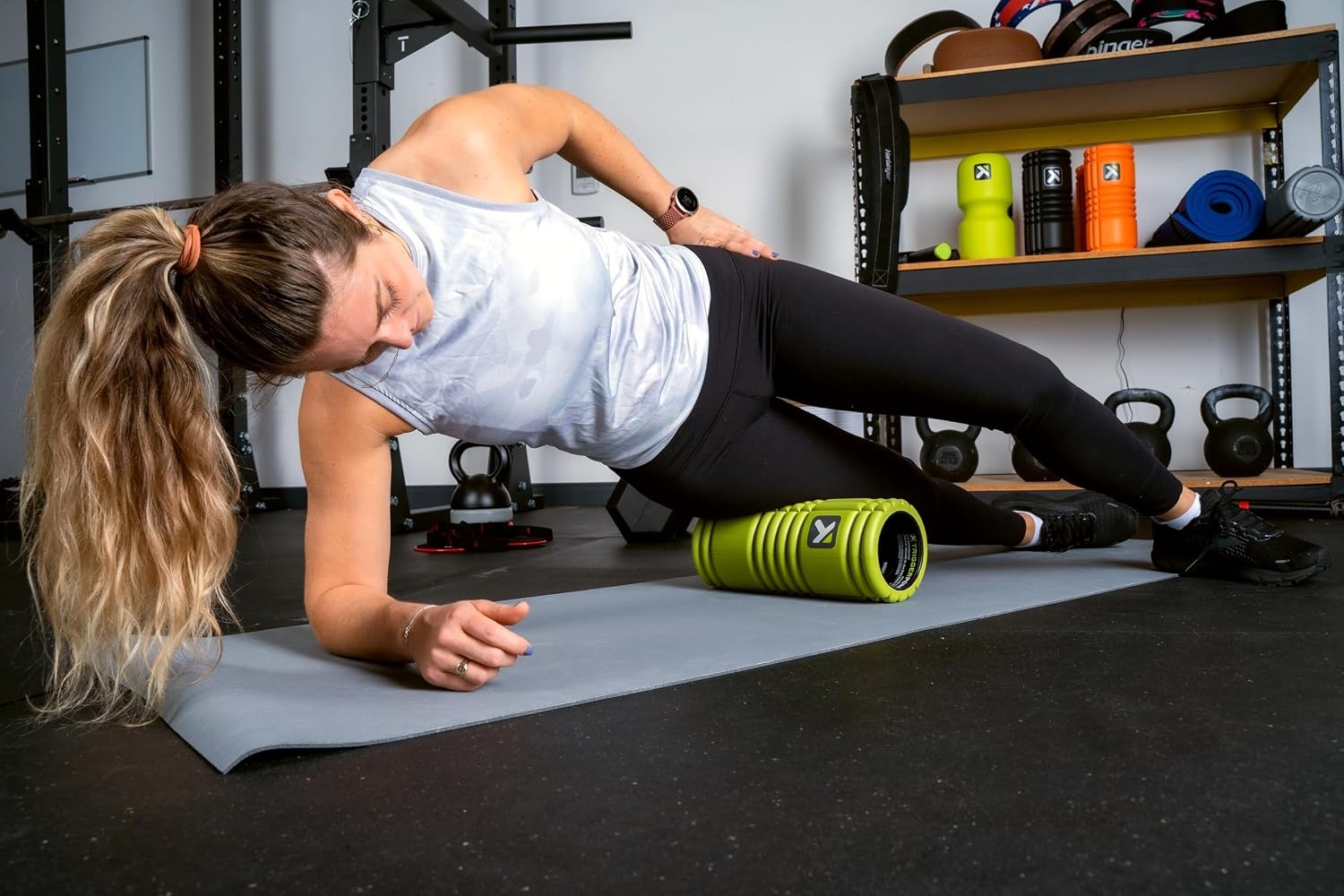 image:imageTRIGGERPOINT Performance Therapy Grid Foam Roller for Exercise Deep Tissue Massage and Muscle Recovery Original 13Inch LimeOne Size